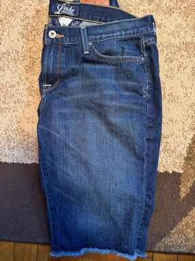 Lucky Brand Women's Dark Blue Denim Crop Shorts